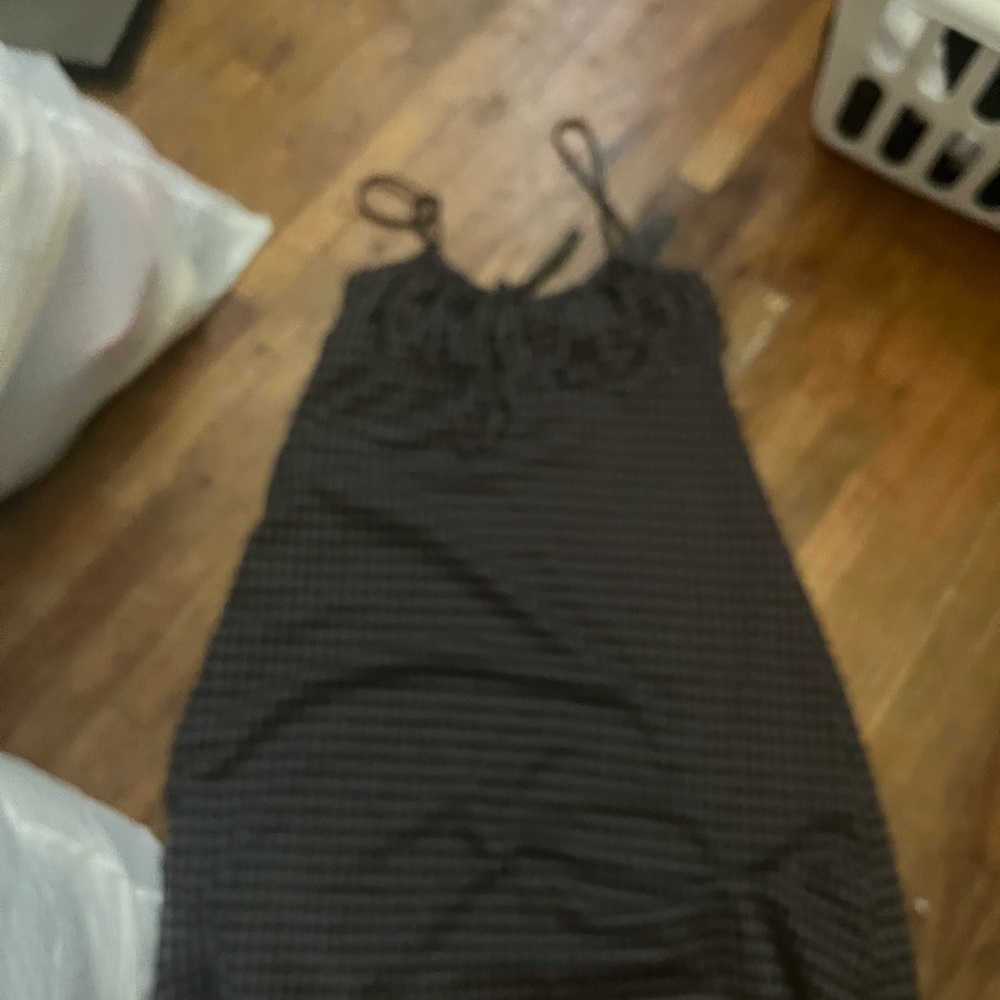 Aeropostale Black and Gray Checkered Top